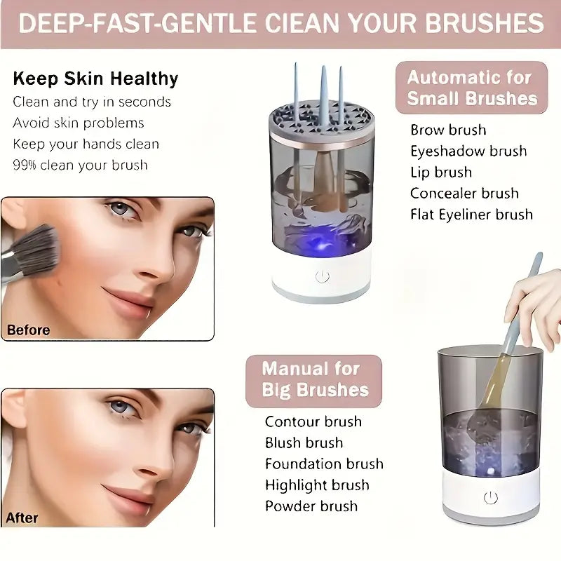 Limpiador de brochas eléctrico 3 en 1 Brush Pro®
